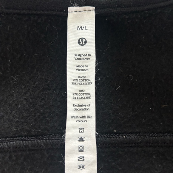 Lululemon Scuba Oversized, Full Zip Hoodie Medium/Large Black - Picture 2 of 4